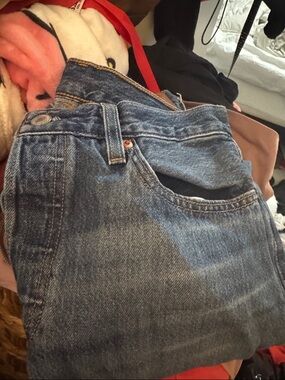 Levi's Dark Blue Washed Denim Jeans